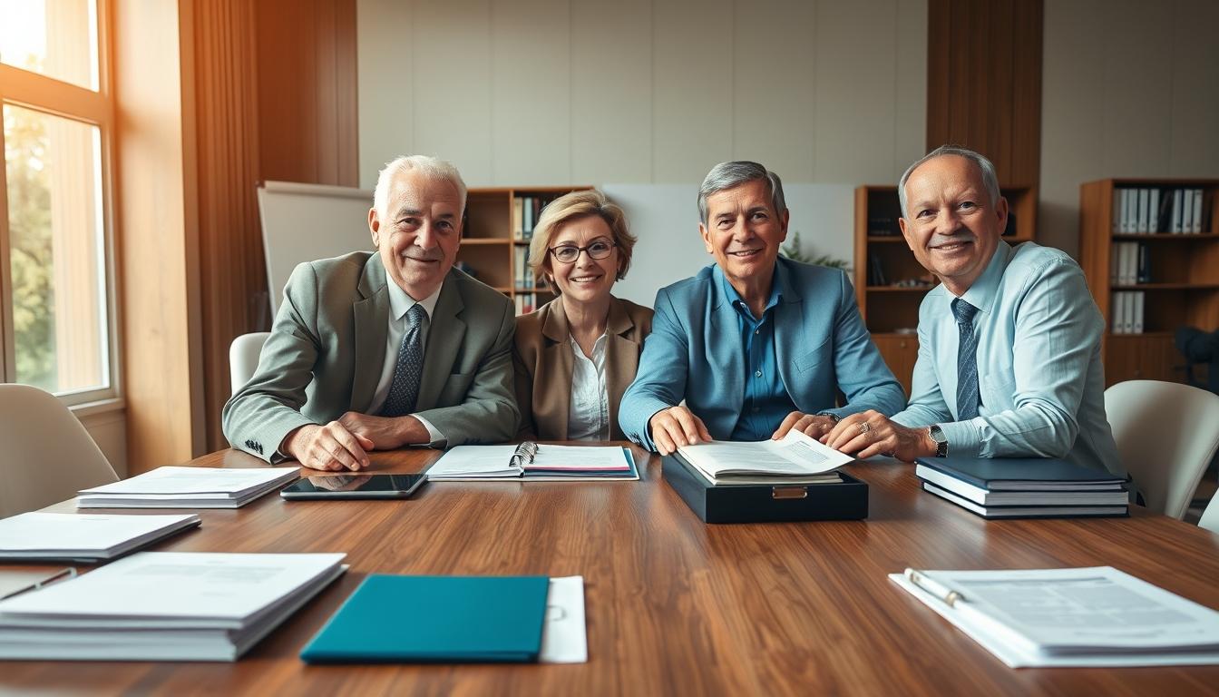 Family elder care planning discussion